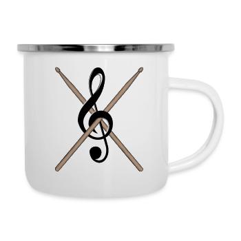 Drumsticks clef - Camper Mug - white - Right