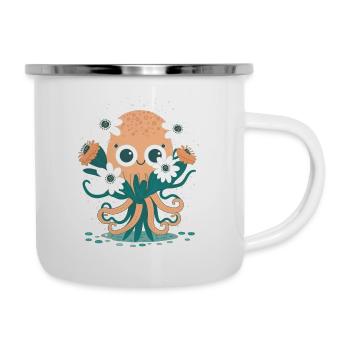 Liebevolle Tentakel 3 - Emaille-Tasse - Weiß - Rechts