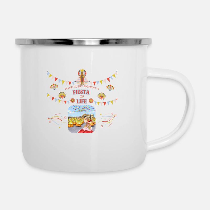 Sinulog - Emaille-Tasse - Weiß
