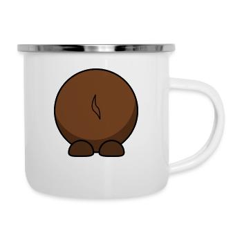 Tierpopo - Emaille-Tasse - Weiß - Rechts