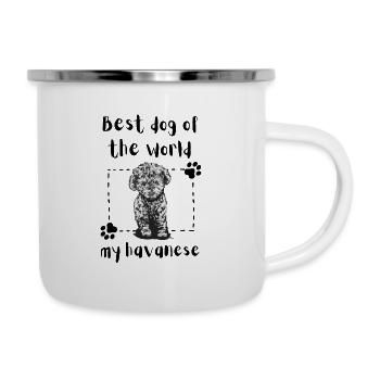 Meilleur chien du monde Bichon havanais Bichon havanais - Tasse émaillée - blanc - Droite