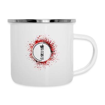 Spargel icon - Emaille-Tasse - Weiß - Rechts