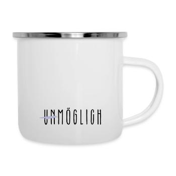 un/möglich. - Emaille-Tasse - Weiß - Rechts