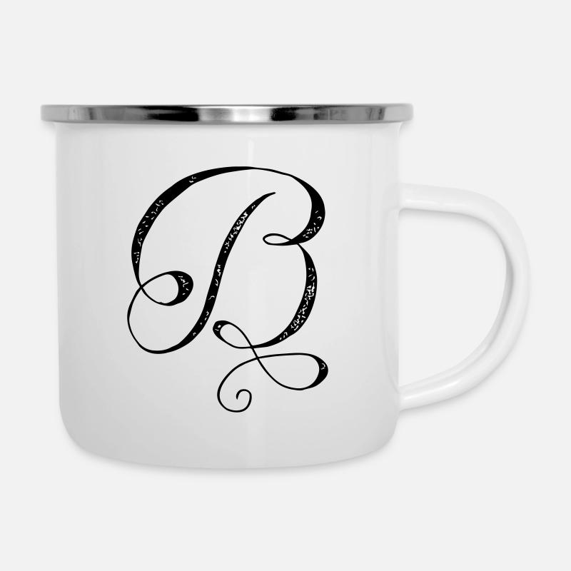 B - Tasse émaillée - blanc