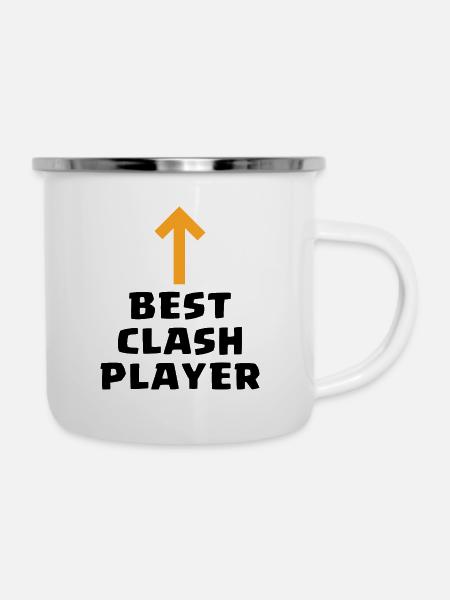 Handyspiel Geschenk - Bester Clash-Spieler - Emaille-Tasse - Weiß