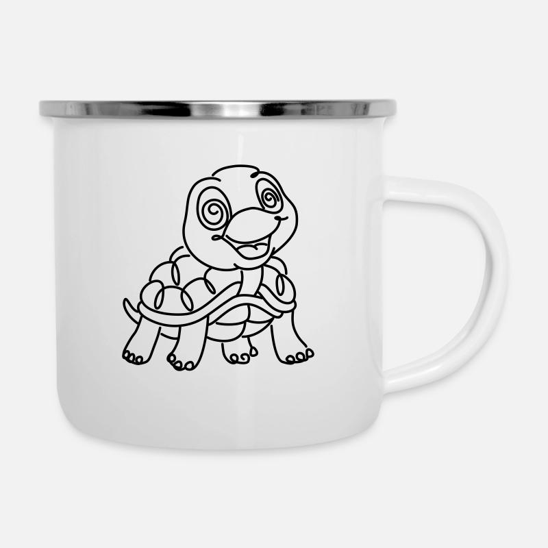 Turtle monochrome - Camper Mug - white
