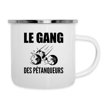 Pétanque, bowler, petanque fan, Father's Day - Camper Mug - white - Right