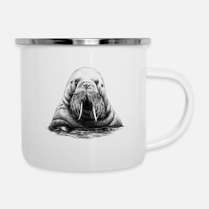 Wassermann - Emaille-Tasse - Weiß