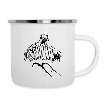 Herbert Pixner Harmonica Shirt RETRO - Tasse émaillée - blanc - Droite