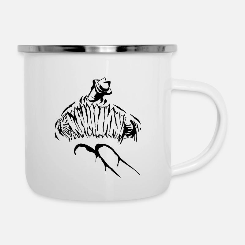 Herbert Pixner Harmonica Shirt RETRO - Tasse émaillée - blanc