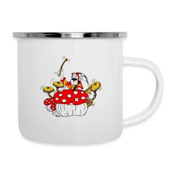 Batterie, Wiltsch, Suisse, Bande dessinée, Pilz - Tasse émaillée - blanc - Droite