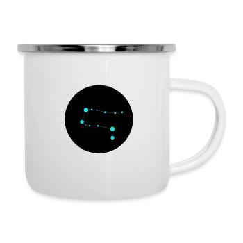 Sternzeichen Zwillinge - Emaille-Tasse - Weiß - Rechts