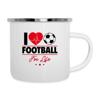 I love football for life - Camper Mug - white - Right