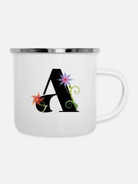 A - Emaille-Tasse - Weiß