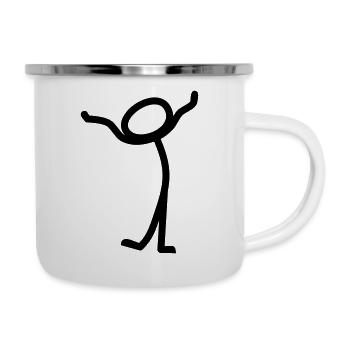 Comic - Emaille-Tasse - Weiß - Rechts