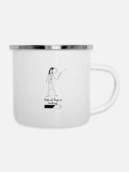 Medizin Student - Emaille-Tasse - Weiß