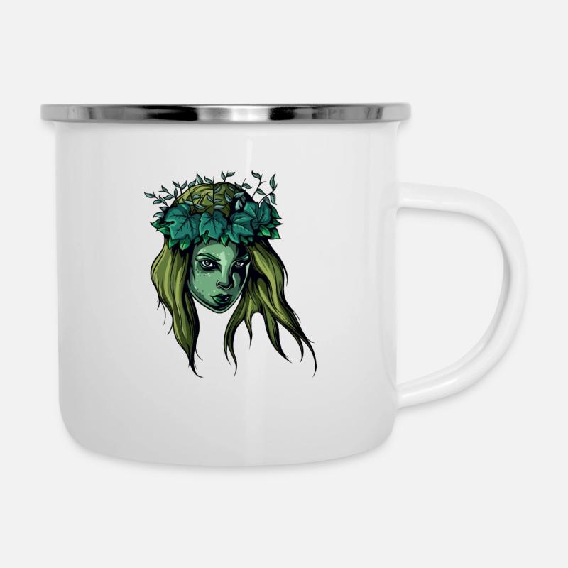 Grecque de déesse Sorcière Hekate Mythologie - Tasse émaillée - blanc