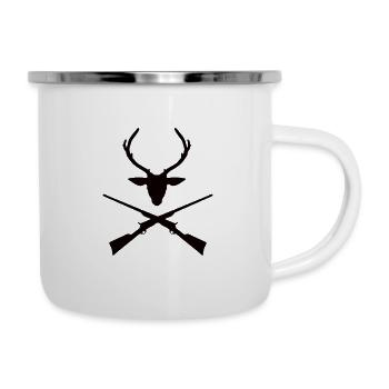 Hunting Logo Deer - Camper Mug - white - Right
