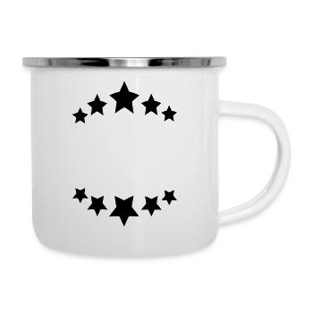 Étoiles personnalisables - Tasse émaillée - blanc - Droite