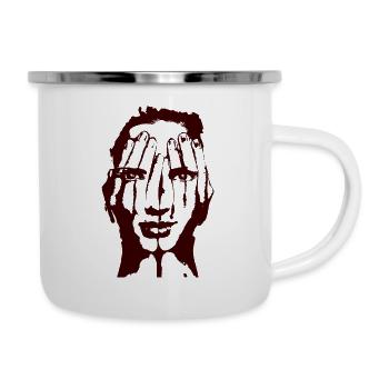 Hands face art gift idea - Camper Mug - white - Right