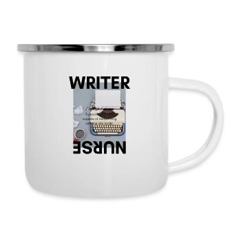 Writer (Schriftsteller) Image Edition - Emaille-Tasse - Weiß - Rechts