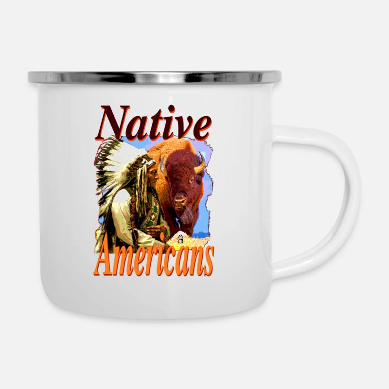 Native Americans 3 - Tasse émaillée - blanc