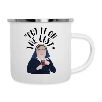 Derry Nordirland Schwester Michael - Emaille-Tasse - Weiß - Rechts