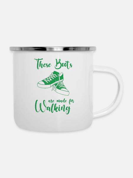 these boots - Emaille-Tasse - Weiß