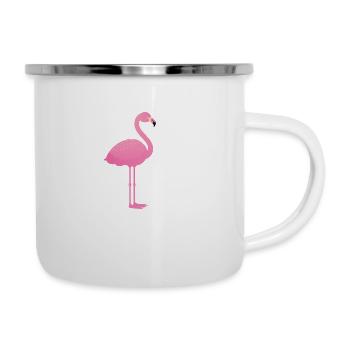 Mein Offizielles Flamingo Schlafshirt - Emaille-Tasse - Weiß - Rechts