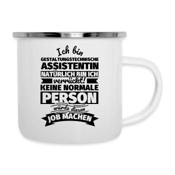 Gestaltungstechnische Assistentin Geschenke - Emaille-Tasse - Weiß - Rechts