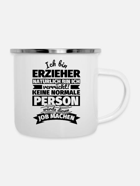 Erzieher Geschenke - Emaille-Tasse - Weiß