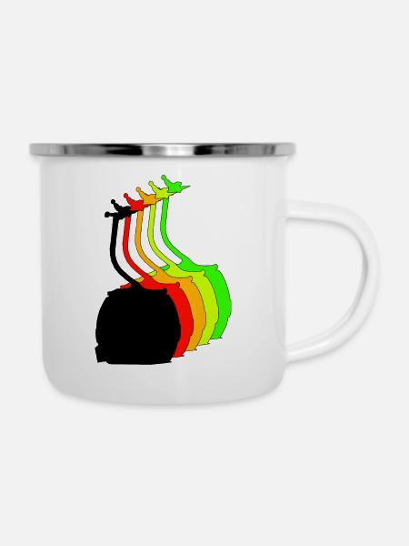 bunte gondel - Emaille-Tasse - Weiß