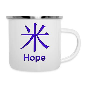 Symbol der Hoffnung (Reis) - Emaille-Tasse - Weiß - Rechts