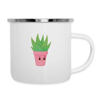 Say Aloe To My Little Friend - Pun Slogan - Camper Mug - white - Right