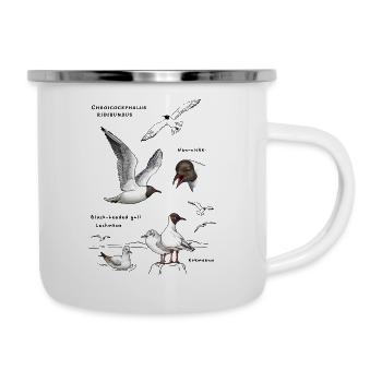 Lachmöwen - Emaille-Tasse - Weiß - Rechts