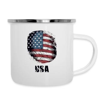 USA Flag - Camper Mug - white - Right