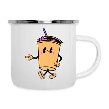 Boisson Dessin Animé - Tasse émaillée - blanc - Droite