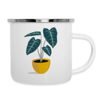 Small Alocasia in a yellow pot - Camper Mug - white - Right