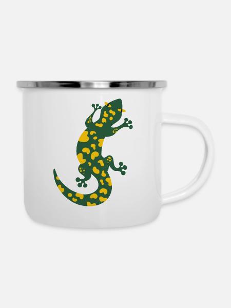 Salamander - Emaille-Tasse - Weiß