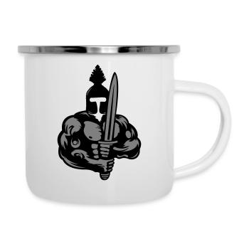 spartan warrior - Emaille-Tasse - Weiß - Rechts