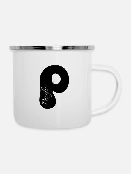 Pazifik - Emaille-Tasse - Weiß
