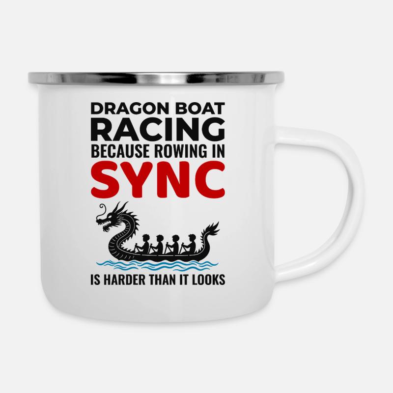 Unité de pagayage synchronisée - Tasse émaillée - blanc