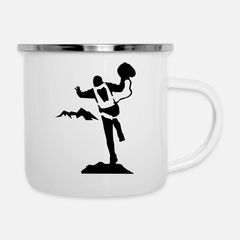 BASE jumping - Emaille-Tasse - Weiß