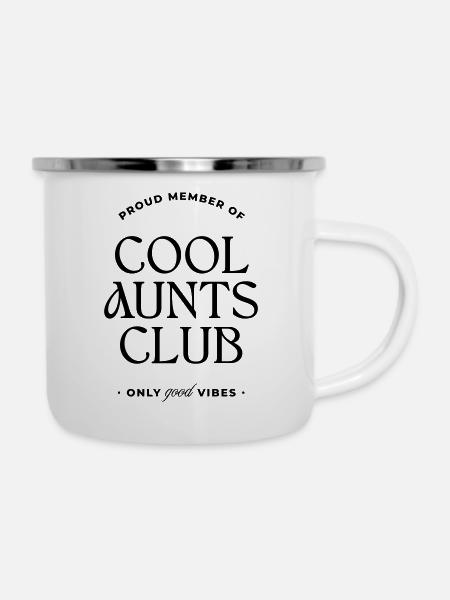 Cool Aunts Club - Emaille-Tasse - Weiß