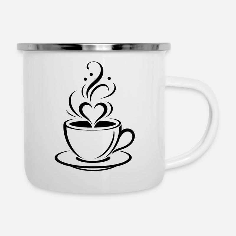 Coffee Heart - Camper Mug - white