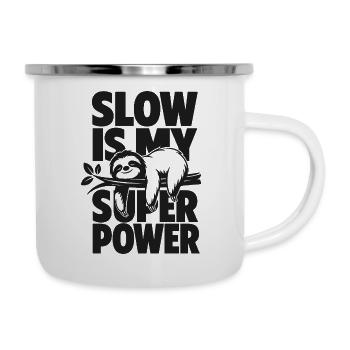 Le lent est mon super pouvoir - Tasse émaillée - blanc - Droite