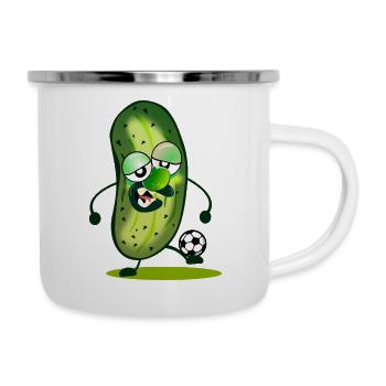 Funny Soccer Pickles - Camper Mug - white - Right