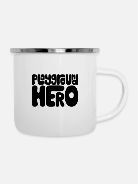 Playground Hero - Emaille-Tasse - Weiß
