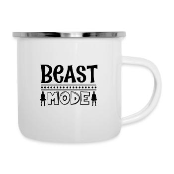 Beast Mode - Tasse émaillée - blanc - Droite