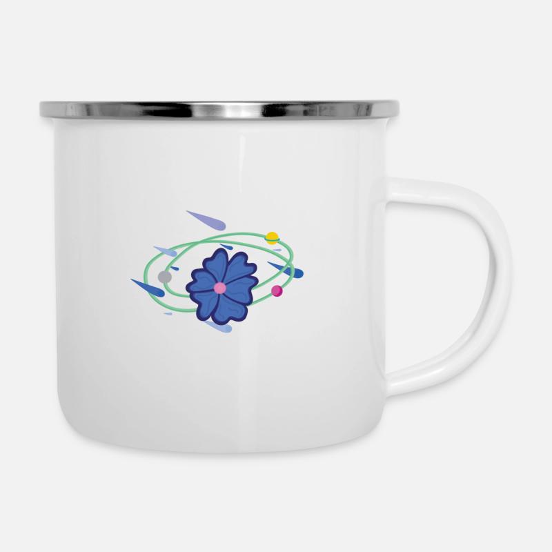 Univers Floral - Tasse émaillée - blanc